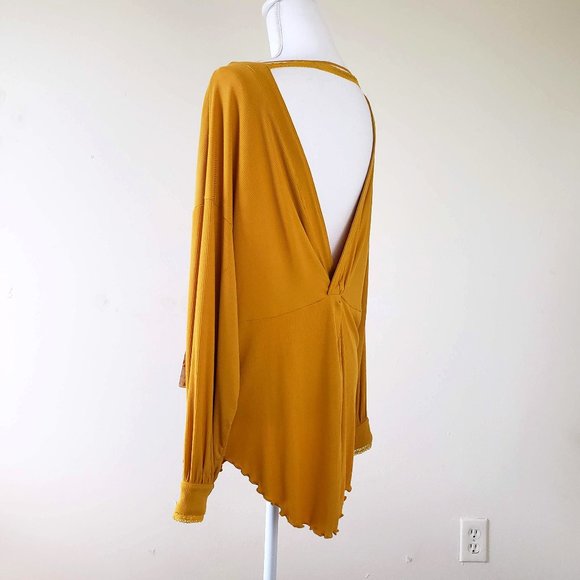 Free People Shimmy Shake Top Untamed Gold Size XS - Picture 7 of 11
